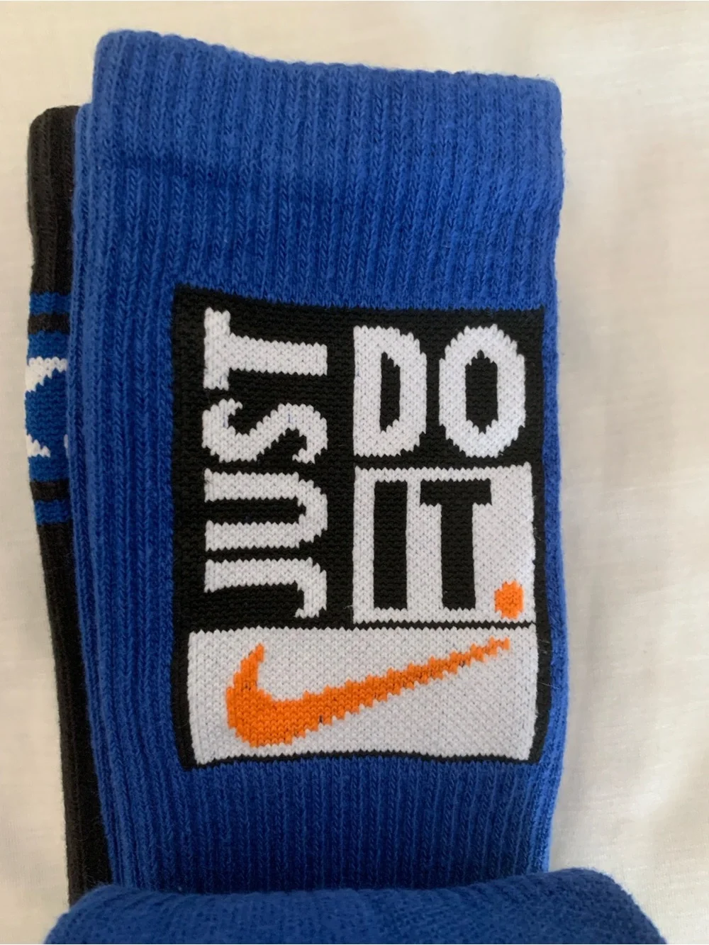 Nike Everyday Dri-FIT Crew Socks 3-Pack - Women's Size 6-10 - NWT Black/Blue